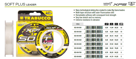 MONOFILO TRABUCCO T-FORCE XPS SOFT PLUS 100 MT