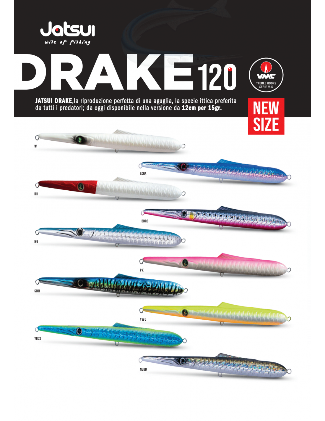 MINNOW JATSUI DRAKE 120 TOP WATER