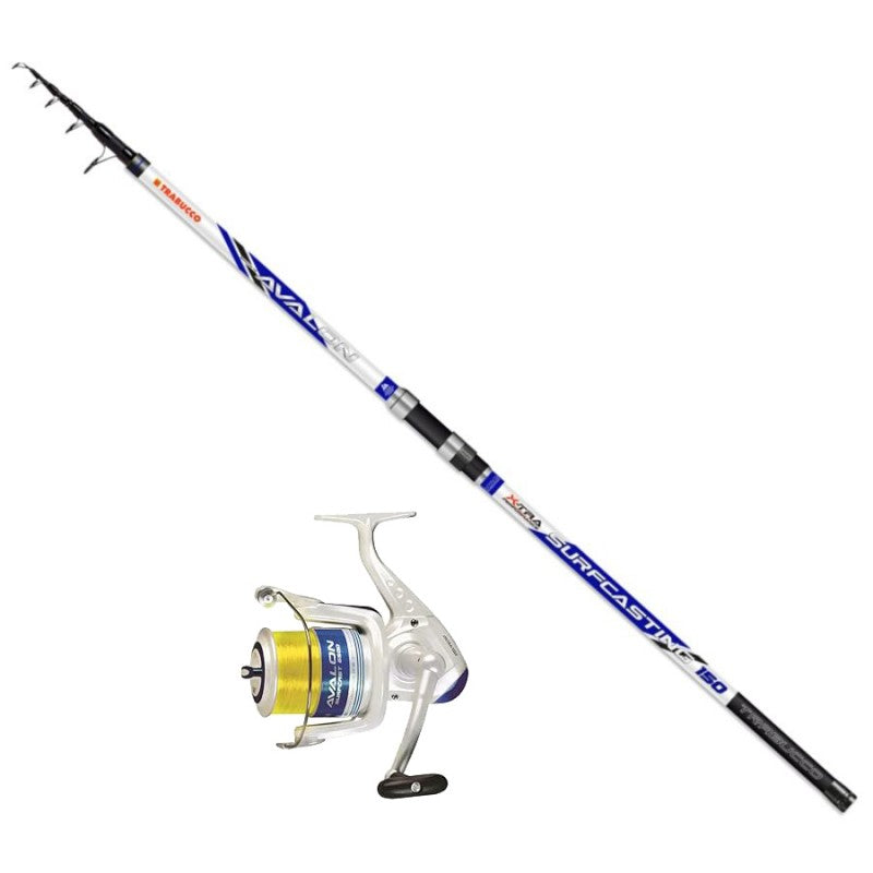 COMBO CANNA TRABUCCO AVALON SURF + MULINELLO AVALON 6500 + FILO