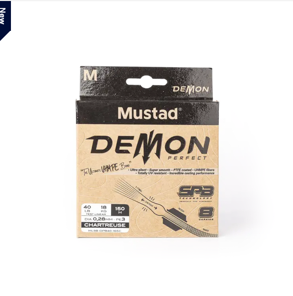 TRECCIATO MUSTAD Demon Perfect Braid - Chartreuse 300 MT